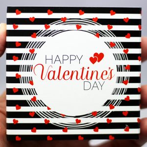 SilverTowne Natural Kraft Paper Gift Box with Happy Valentine's Day Sleeve